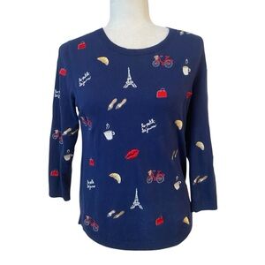 Talbots Women's Parisian Le Petite Dejourner Sweater